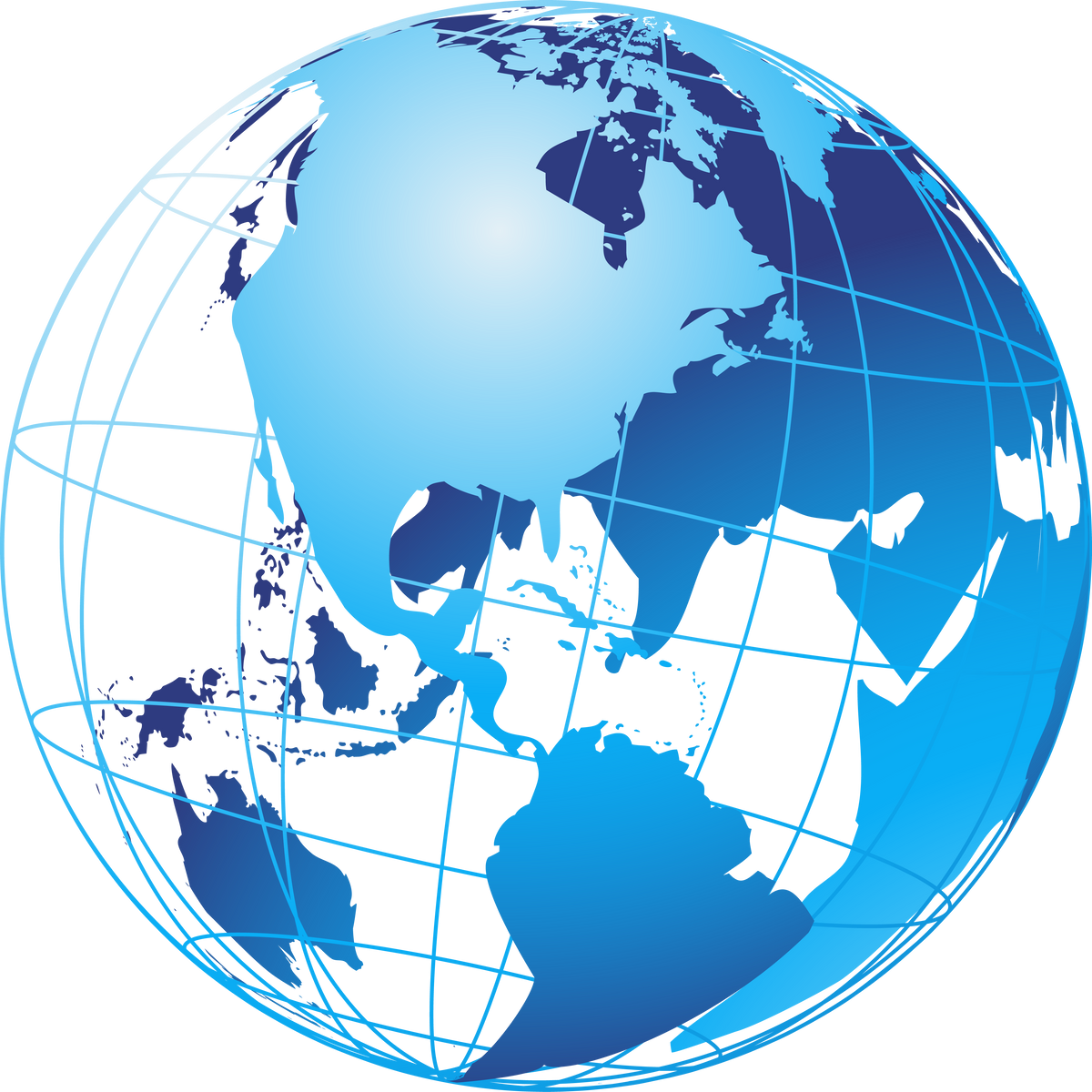 Blue Globe Grid