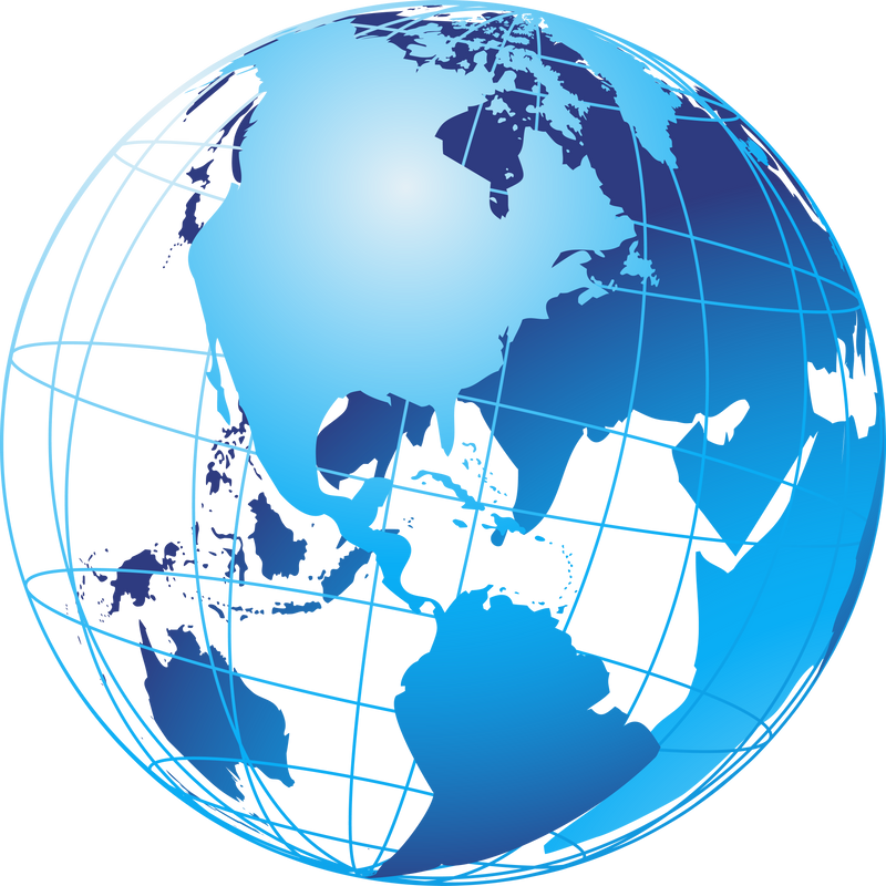 Blue Globe Grid